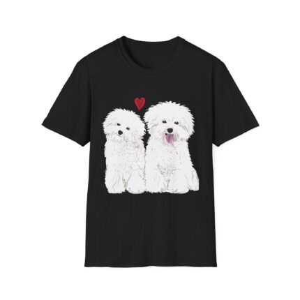 Cute Bichon Frise Love T-Shirt, Dog Lover Gift, Pet-Themed Apparel, Casual Wear, Birthday Present, Valentine's Day Shirt