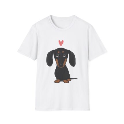 Dachshund Love Unisex T-Shirt | Cute Pet Lover Gift, Dog Mom Tee, Animal Lover Apparel, Funny Dog Shirt, Heartwarming Dachshund Design