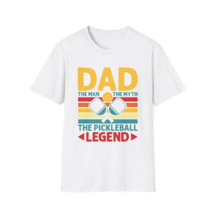 Pickleball Legend T-Shirt for Dads - Dad The Man The Myth The Legend Softstyle Tee, Funny Dad Gift, Sports T-Shirt, Pickleball Clothing, Summer Style